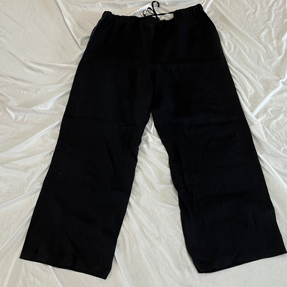 Marina Rinaldi women’s black linen pants plus size 22